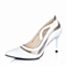 BELLE/百丽春专柜同款白漆皮牛皮OL通勤优雅细高跟女单鞋3Z4D5AQ6