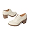 BELLE/百丽春季专柜同款米白油皮羊皮女单鞋BIP20AM6