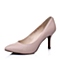 BELLE/百丽春季粉色羊皮简约时尚高跟女单鞋（冲孔）L3V3BAQ6