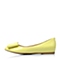 BELLE/百丽春季黄色时尚甜美优雅漆牛皮革女单鞋61607AQ6