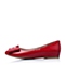 BELLE/百丽春季红色时尚甜美优雅漆牛皮革女单鞋61607AQ6
