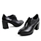 BELLE/百丽春季专柜同款黑牛皮女单鞋BJM23AM6