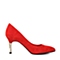 BELLE/百丽春季专柜同款红色羊绒皮革女皮鞋3V3A5AQ6
