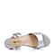 BELLE/百丽夏季专柜同款银色山羊皮革女凉鞋BFUB3BL6