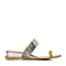 BELLE/百丽夏季黄色羊剖层革休闲坡跟女鞋162-2BT6