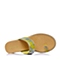BELLE/百丽夏季黄色羊剖层革休闲坡跟女鞋162-2BT6