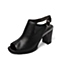 BELLE/百丽春季专柜同款黑色牛皮女凉鞋3Y438AL6