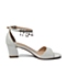 BELLE/百丽夏季专柜同款白色珠光山羊皮革女皮凉鞋BID34BL6