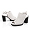BELLE/百丽春季专柜同款白色牛皮女凉鞋3Y438AL6  专柜2