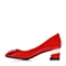 BELLE/百丽秋专柜同款红漆皮牛皮女单鞋BMQ07CQ6