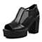 BELLE/百丽夏季专柜同款黑网布女凉鞋BIU30BL6