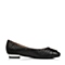 BELLE/百丽秋专柜同款黑羊皮经典复古女单鞋BJN12CQ6