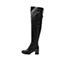 BELLE/百丽冬专柜同款黑色牛皮女超长靴（绒里）Q5X2DDC6