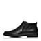 BELLE/百丽冬季专柜同款黑色牛皮革男休闲靴4PM02DD6