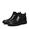 BELLE/百丽冬季专柜同款黑色牛皮革男皮靴（毛里）4RZ01DD6