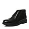 BELLE/百丽冬季专柜同款黑色牛皮革男皮靴（绒里）4NU01DD6