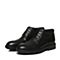 BELLE/百丽冬季专柜同款黑色牛皮革男皮靴（绒里 ）4PX01DD6