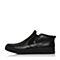 BELLE/百丽冬季专柜同款黑牛皮革男休闲靴（绒里）4PP02DD6