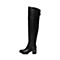 BELLE/百丽冬季专柜同款黑牛皮革女皮靴(绒里)BIP82DC6