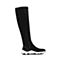 BELLE/百丽冬专柜同款黑时尚运动风弹力绒布女靴BLM80DC6