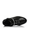 BELLE/百丽冬季专柜同款黑牛皮革女皮靴(绒里)BHY40DD6