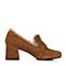 BELLE/百丽冬季棕色时尚保暖牛皮女皮鞋14301DM6