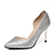 BELLE/百丽春季专柜同款银色幻彩亮片布女凉鞋3Z4C9AK6