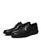BELLE/百丽春专柜同款黑色牛皮平跟系带男休闲鞋4SV11AM7