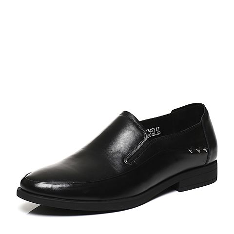 BELLE/百丽春专柜同款黑色时尚正装牛皮男皮鞋4SY12AM7