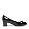 BELLE/百丽春专柜同款黑时尚漆皮牛皮女单鞋BMQ11AQ7