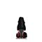 BELLE/百丽春季专柜同款黑色羊绒皮尖头女凉鞋BGAG3AK7
