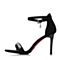 BELLE/百丽夏季专柜同款羊皮黑色超高跟女凉鞋R1K1DBL7