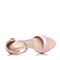 BELLE/百丽夏季专柜同款粉色羊皮细高跟女凉鞋BDBC3BL7