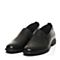 BELLE/百丽夏季专柜同款黑色牛皮男鞋乐福鞋4UW02BM7