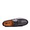 BELLE/百丽夏季黑色牛皮系带男休闲鞋22701BM7