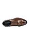 BELLE/百丽春季棕色商务正装牛皮布洛克鞋男皮鞋53103AM7