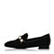 BELLE/百丽秋季专柜同款黑色羊绒皮珍珠女单鞋BLNC8CM7
