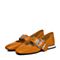 BELLE/百丽秋季专柜同款棕黄油皮牛皮女单鞋BVT01CQ7
