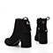 BELLE/百丽冬季专柜同款黑羊绒皮革女皮靴BXJ43DD7