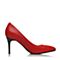 BELLE/百丽秋季专柜同款红色牛皮女单鞋R4V1DCQ7