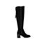 BELLE/百丽冬季专柜同款黑色羊绒皮高筒靴女长靴BQA80DC7