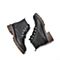 BELLE/百丽马丁靴冬季专柜同款黑色油皮牛皮女短靴BZT40DD7