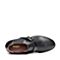 BELLE/百丽冬季专柜同款黑色油皮牛皮女短靴3C3X4DD7