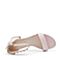 BELLE/百丽专柜同款夏粉色胎牛皮革女皮凉鞋BGFA2BL7