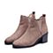 BELLE/百丽冬季专柜同款灰色羊绒皮/橡筋女短靴（绒里）R7X1DDD7
