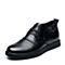 BELLE/百丽冬季专柜同款黑色牛皮男休闲靴5JX01DD7