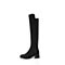 BELLE/百丽冬季专柜同款黑绒里弹力绒布女靴（绒里）BYQ80DC7