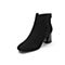 BELLE/百丽冬季专柜同款黑羊绒皮女皮靴(薄绒里)BVO40DD7