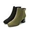 BELLE/百丽冬季专柜同款黑羊绒皮女皮靴(薄绒里)BVO40DD7