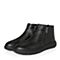 BELLE/百丽冬季专柜同款黑色羊皮革男休闲靴（毛里）5NY01DD7